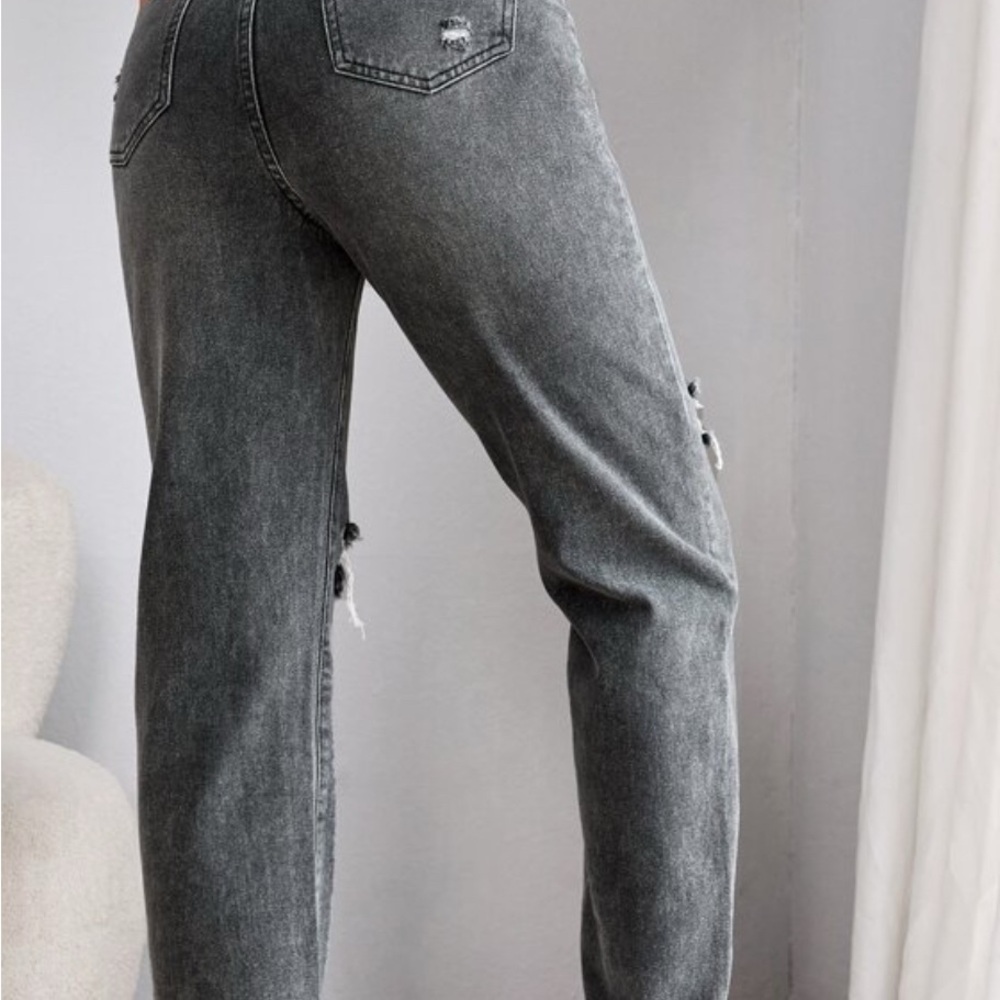 Shein L Tall Black/gray Mom Jeans - Picture 2 of 8